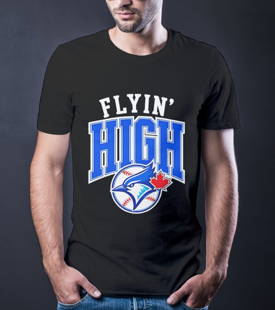 Flyin' High Toronto Blue Jays Maple Leaf Baseball Team T-Shirt