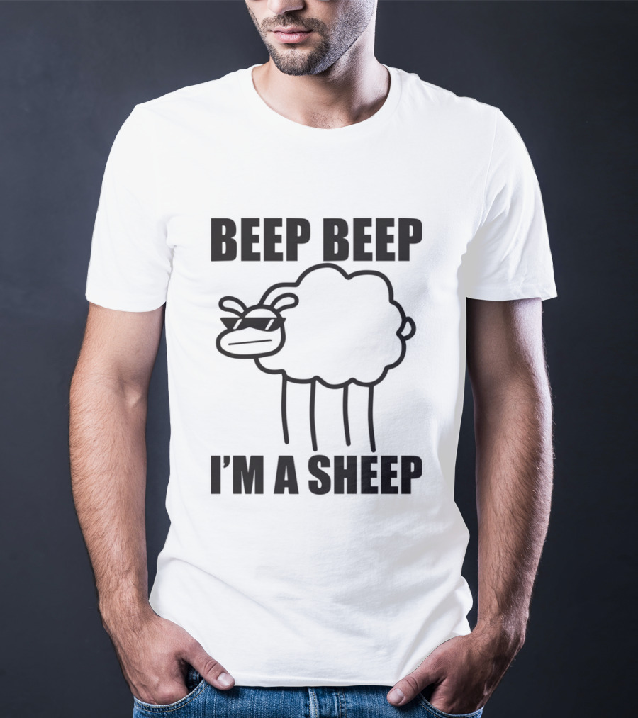 ASDFMOVIE10 Beep Beep I'm A Sheep Racerback Tank T-Shirt