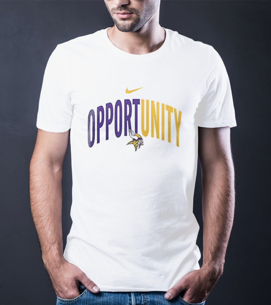 Nike Minnesota Vikings Opportunity Justice Freedom Equity T-Shirt