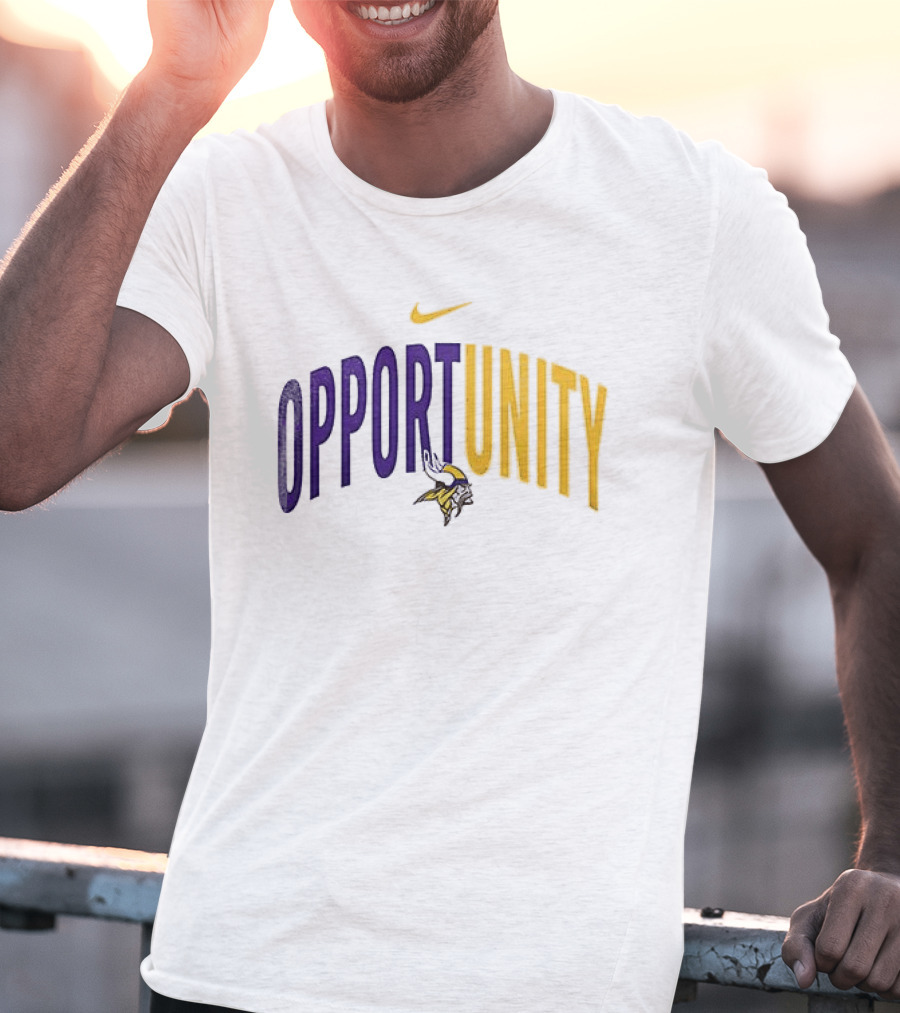 Nike Minnesota Vikings Opportunity Justice Freedom Equity T-Shirt