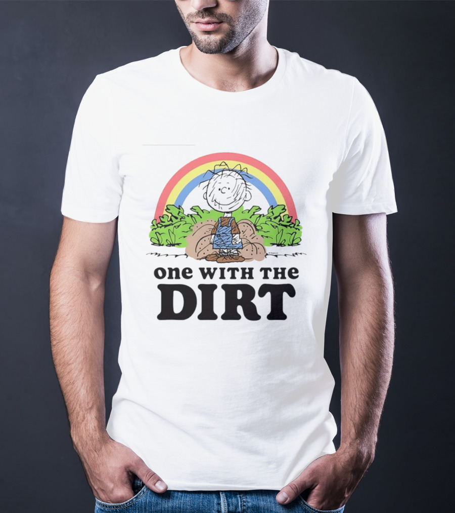 Peanuts Pig Pen One With The Dirt Rainbow And Leaves T-Shirt