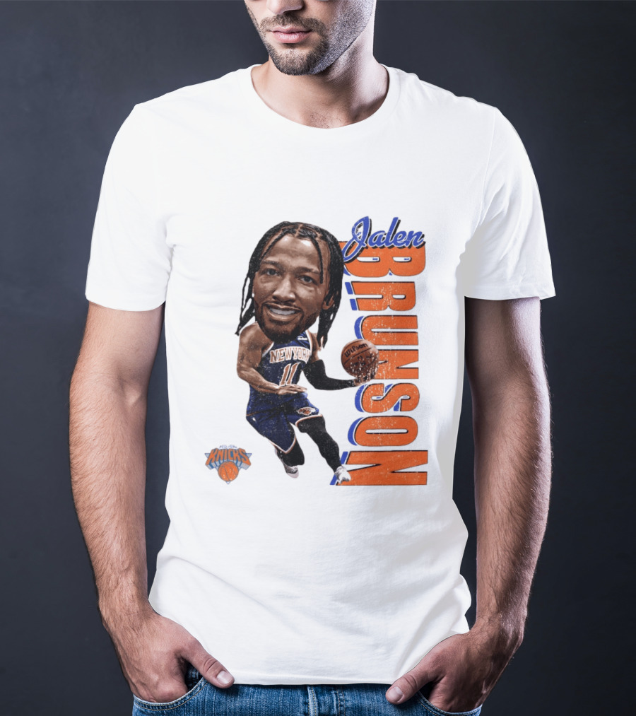 Jalen Brunson New York Knicks Basketball Caricature NBA Knicks T-Shirt