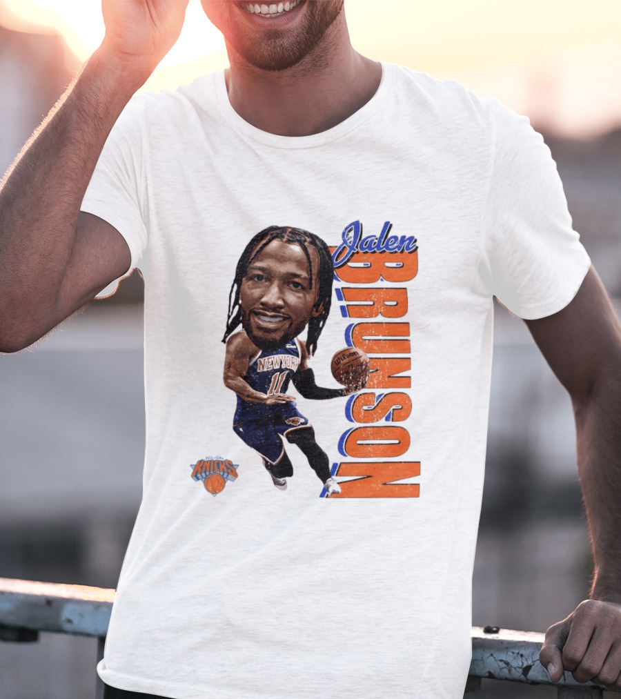 Jalen Brunson New York Knicks Basketball Caricature NBA Knicks T-Shirt
