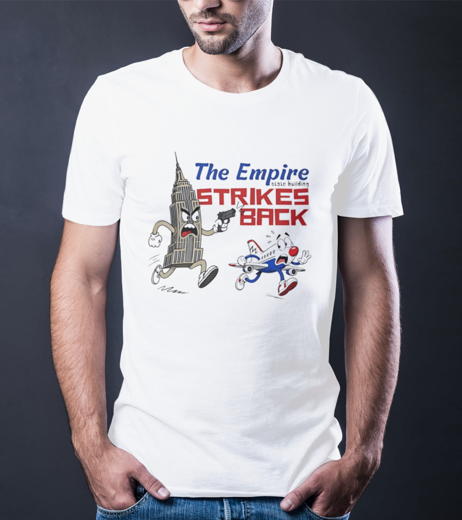 The Empire Strikes Back New York City Parody Featuring Cityscape Showdown T-Shirt