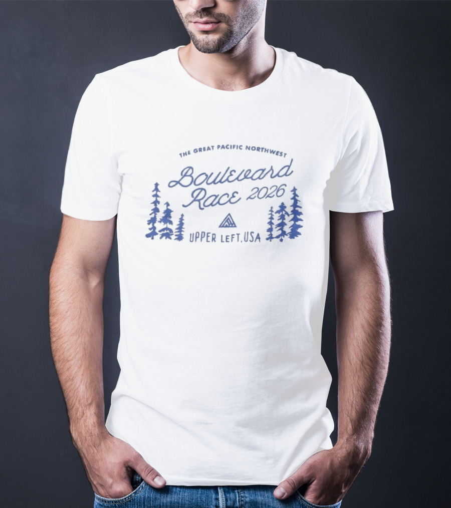 The Great Pacific Northwest Boulevard Race 2026 Upper Left USA Forest T-Shirt