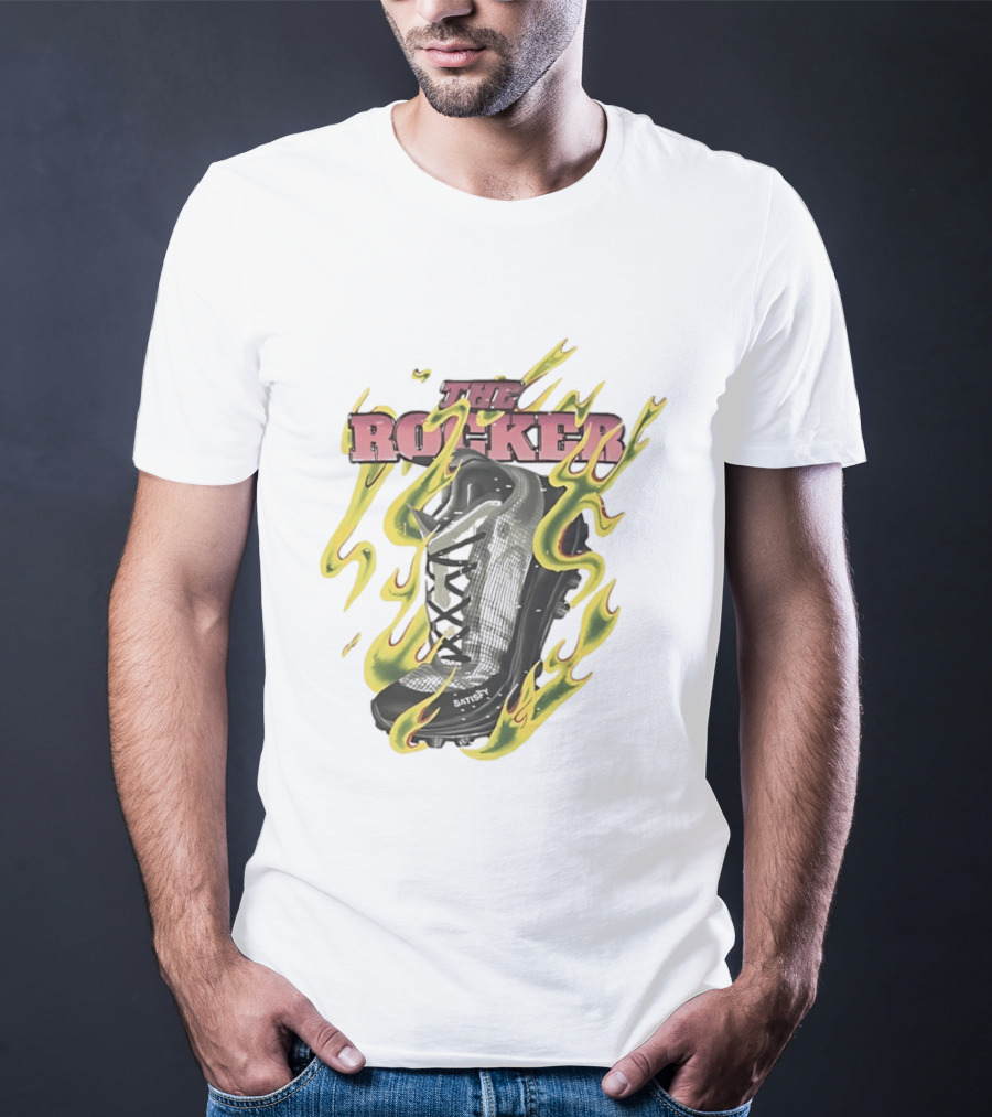 The Rocker Satisfy Running Original Trailblazer Flame Boot T-Shirt