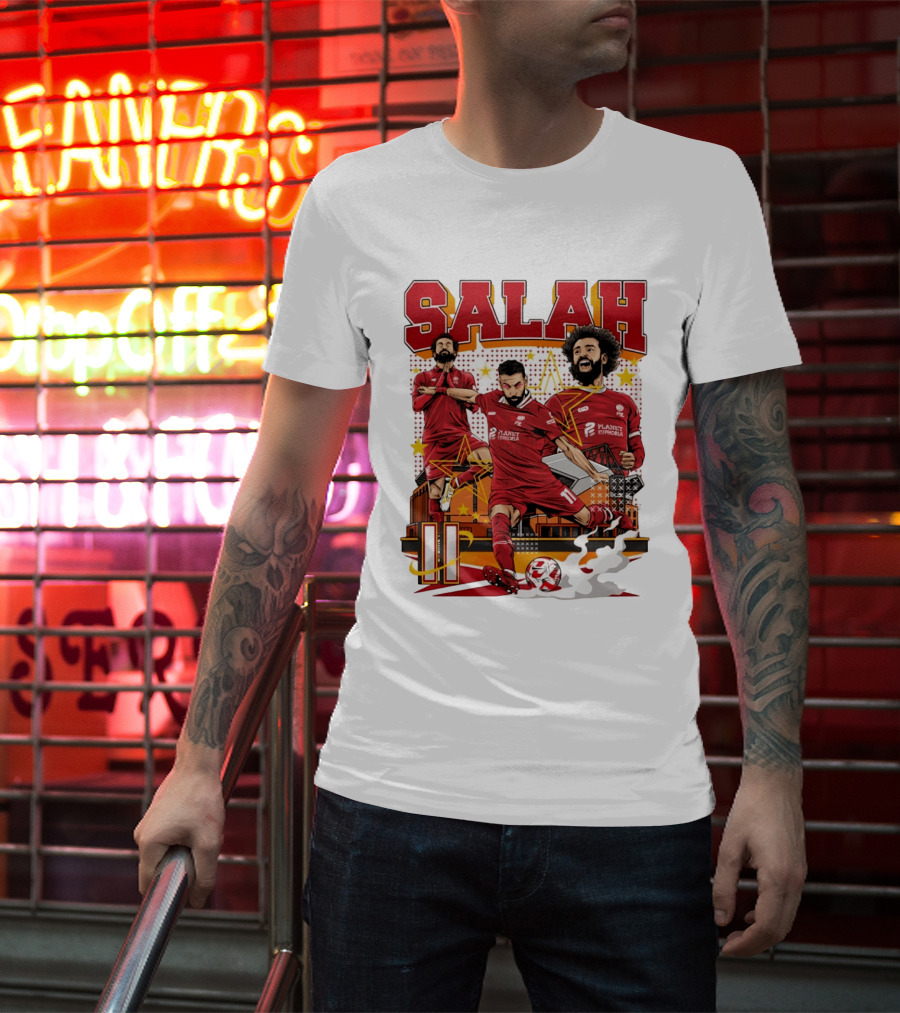 Mohamed Salah Liverpool FC Planet Euphoria Premier League T-Shirt