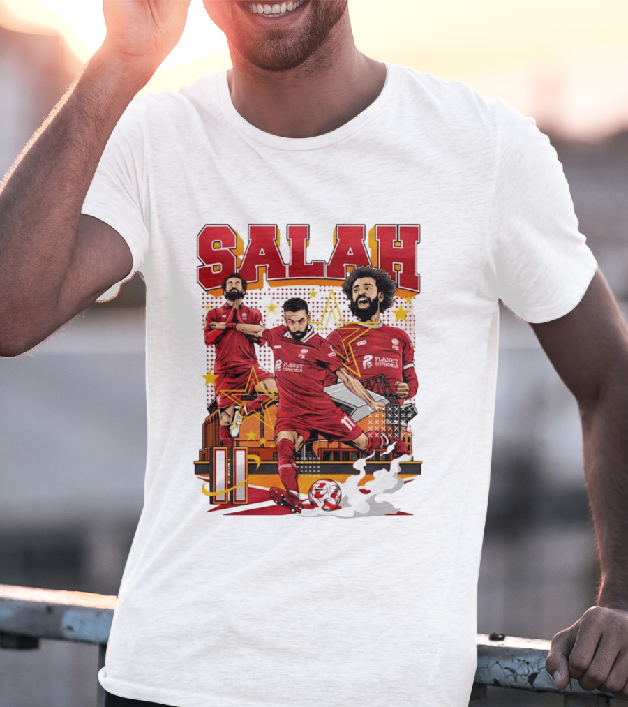 Mohamed Salah Liverpool FC Planet Euphoria Premier League T-Shirt
