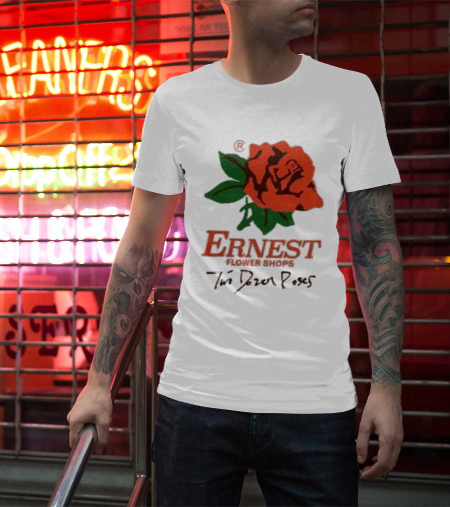 Ernest Flower Shops Two Dozen Roses Rose T-Shirt