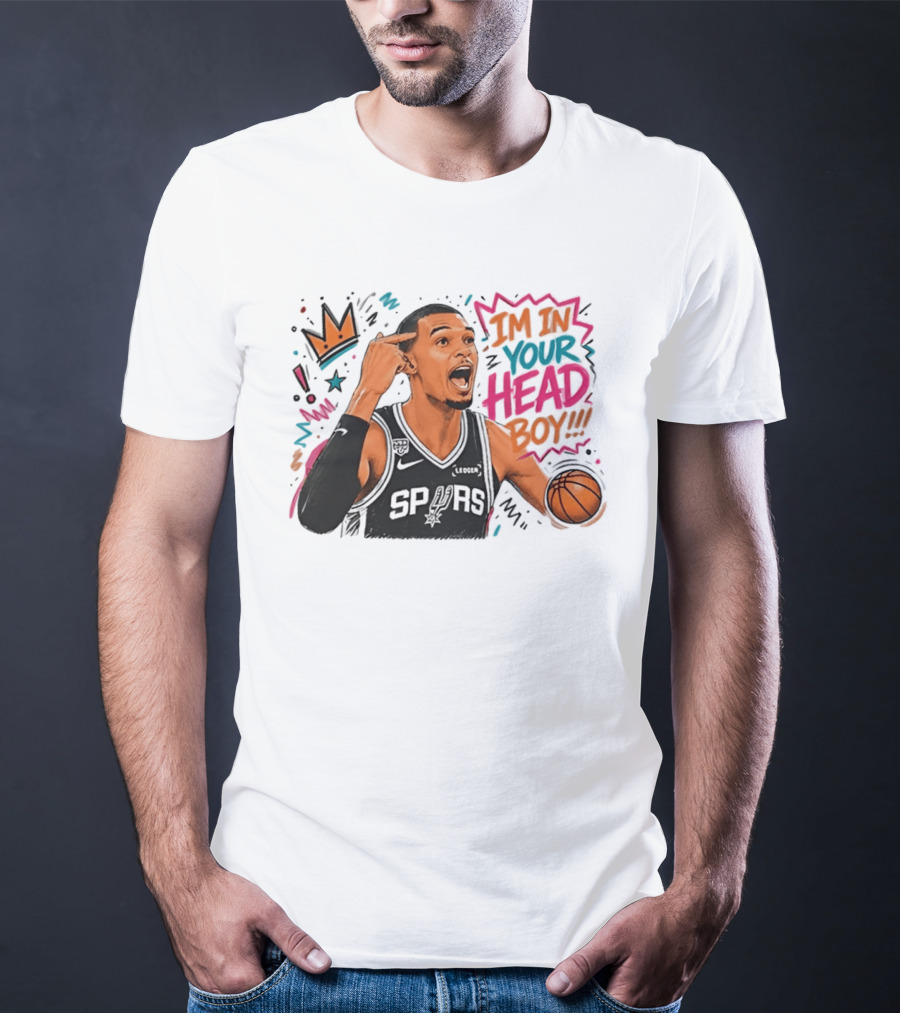 San Antonio Spurs Victor Wembanyama I'm In Your Head Boy Basketball Star T-Shirt