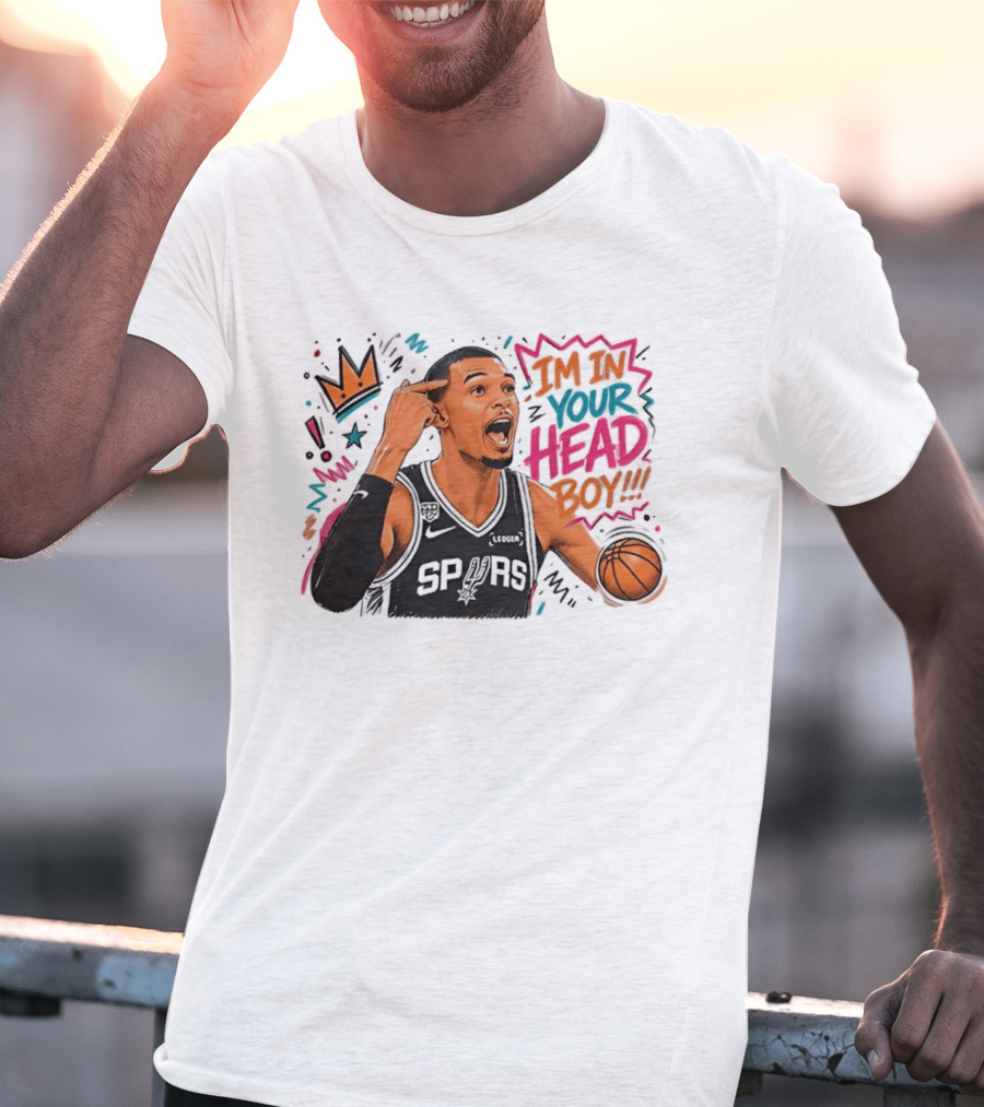 San Antonio Spurs Victor Wembanyama I'm In Your Head Boy Basketball Star T-Shirt