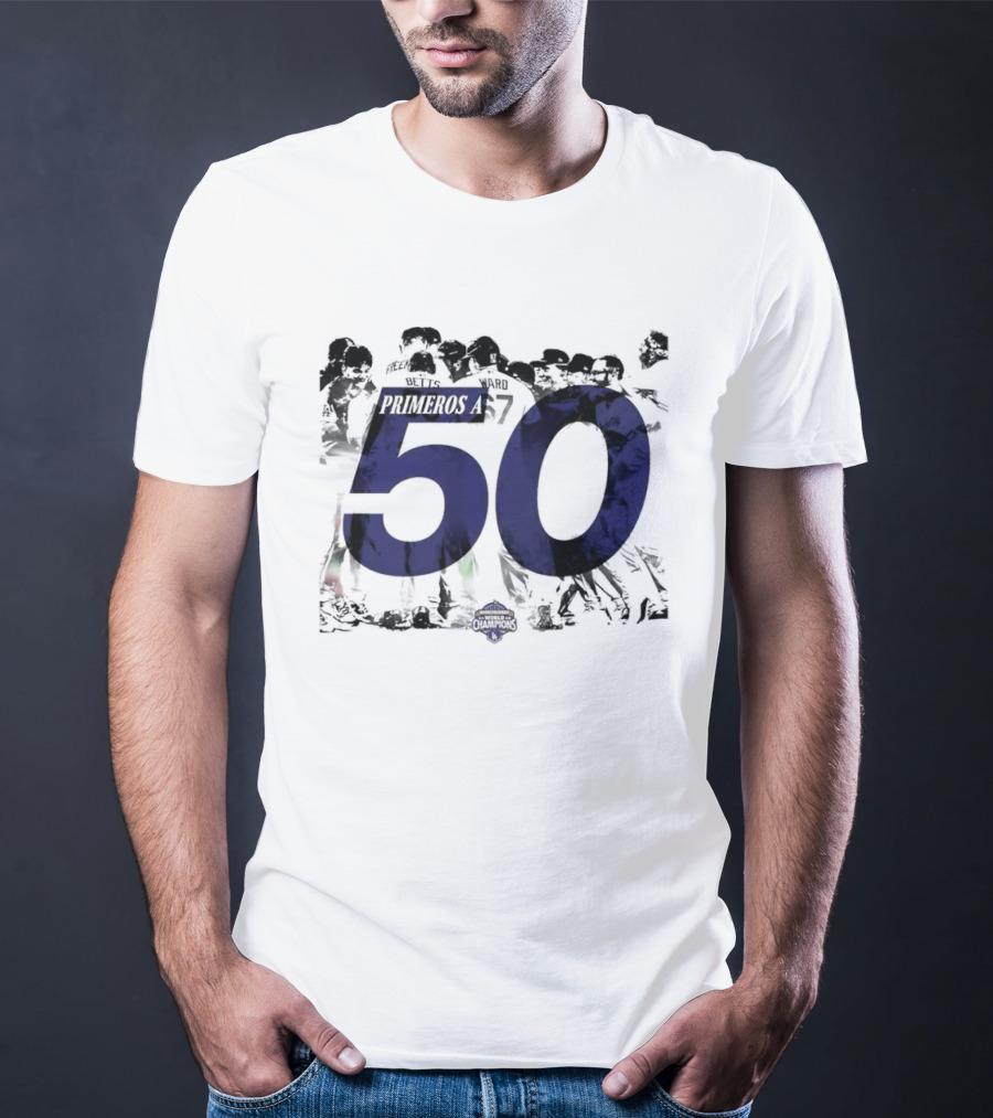 Los Angeles Dodgers Primeros 50 Win Milestone In 2023 MLB Season T-Shirt
