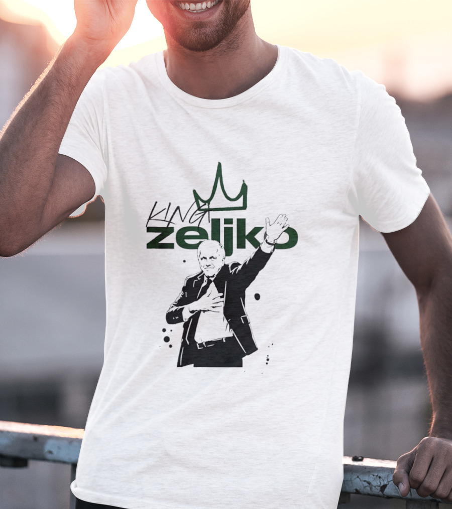 King Zeljko Obradovic Legendary Coach Iconography T-Shirt