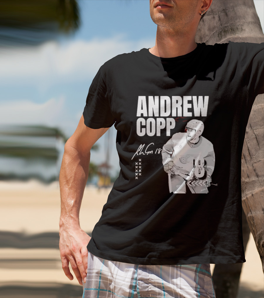 Andrew Copp Detroit Red Wings 18 NHL Hockey Player Signature Jersey T-Shirt
