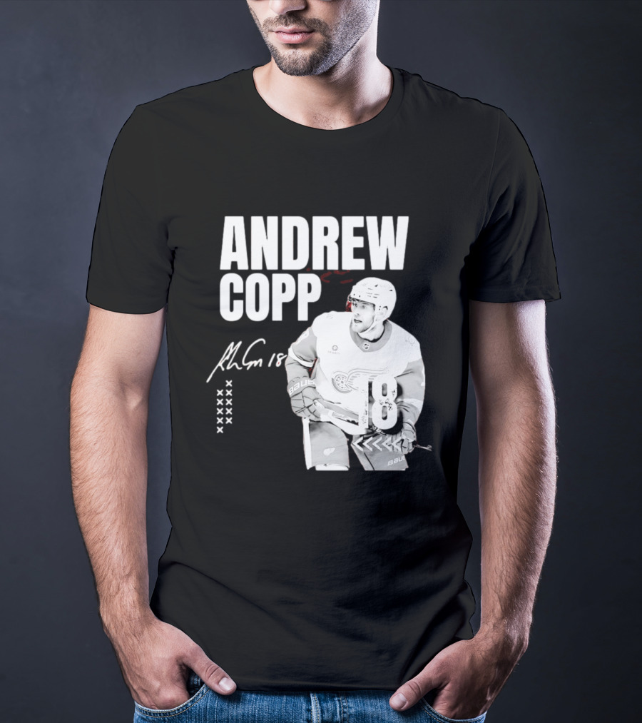 Andrew Copp Detroit Red Wings 18 NHL Hockey Player Signature Jersey T-Shirt