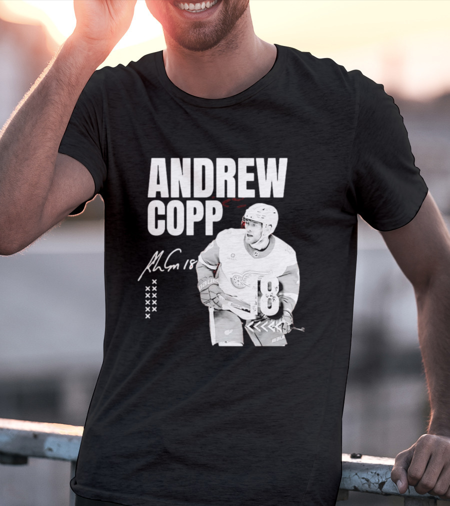 Andrew Copp Detroit Red Wings 18 NHL Hockey Player Signature Jersey T-Shirt