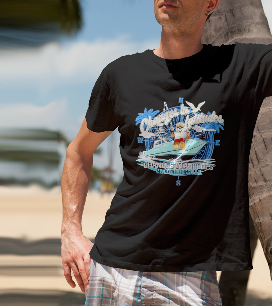 Buc Ee's Margaritaville Changes In Latitudes Tropical Boat Adventure T-Shirt