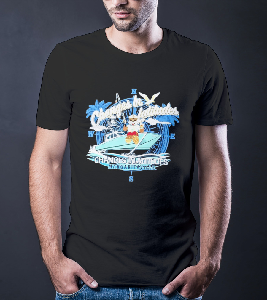 Buc Ee's Margaritaville Changes In Latitudes Tropical Boat Adventure T-Shirt
