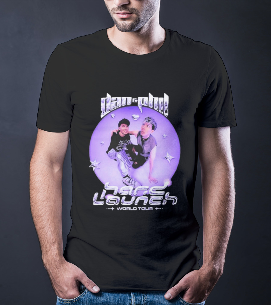 Dan And Phil Hard Launch World Tour 2026 2027 Purple Circle Star T-Shirt