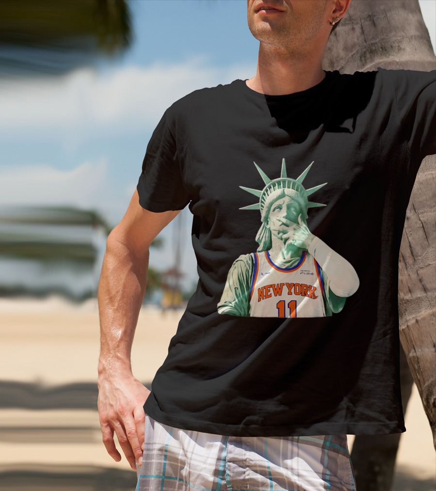 New York Knicks Statue Of Liberty Number 11 Jalen Brunson 2026 T-Shirt