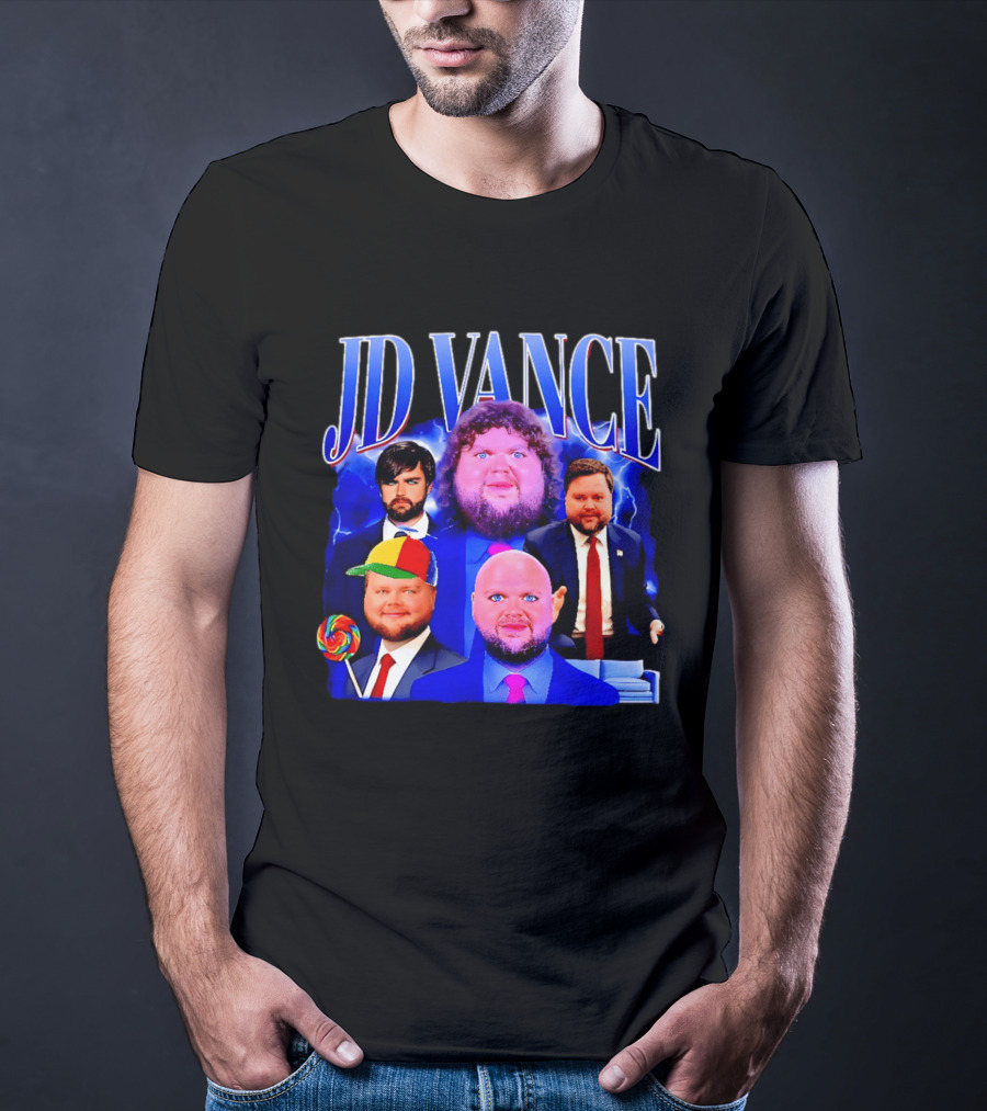 JD Vance Meme Collage Satire Politician Lollipop T-Shirt