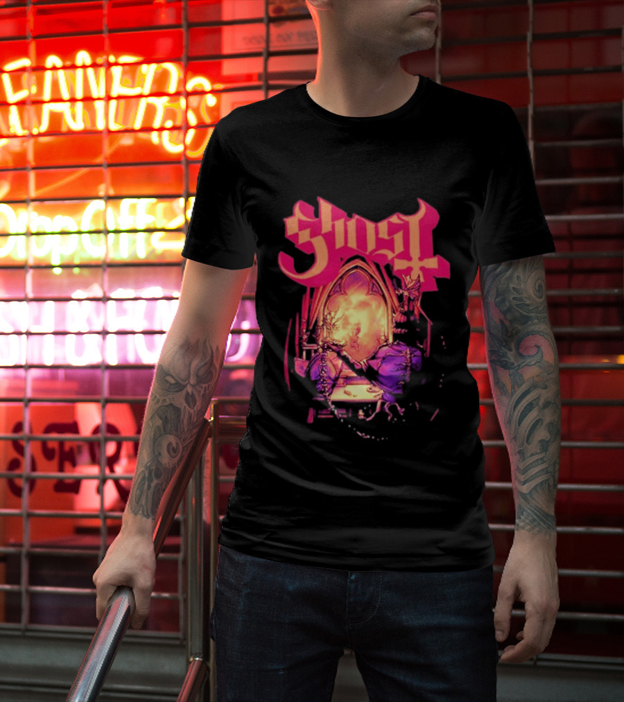 Ghost Band Summer 2026 Exclusive Dressing Room Gothic Mirror T-Shirt