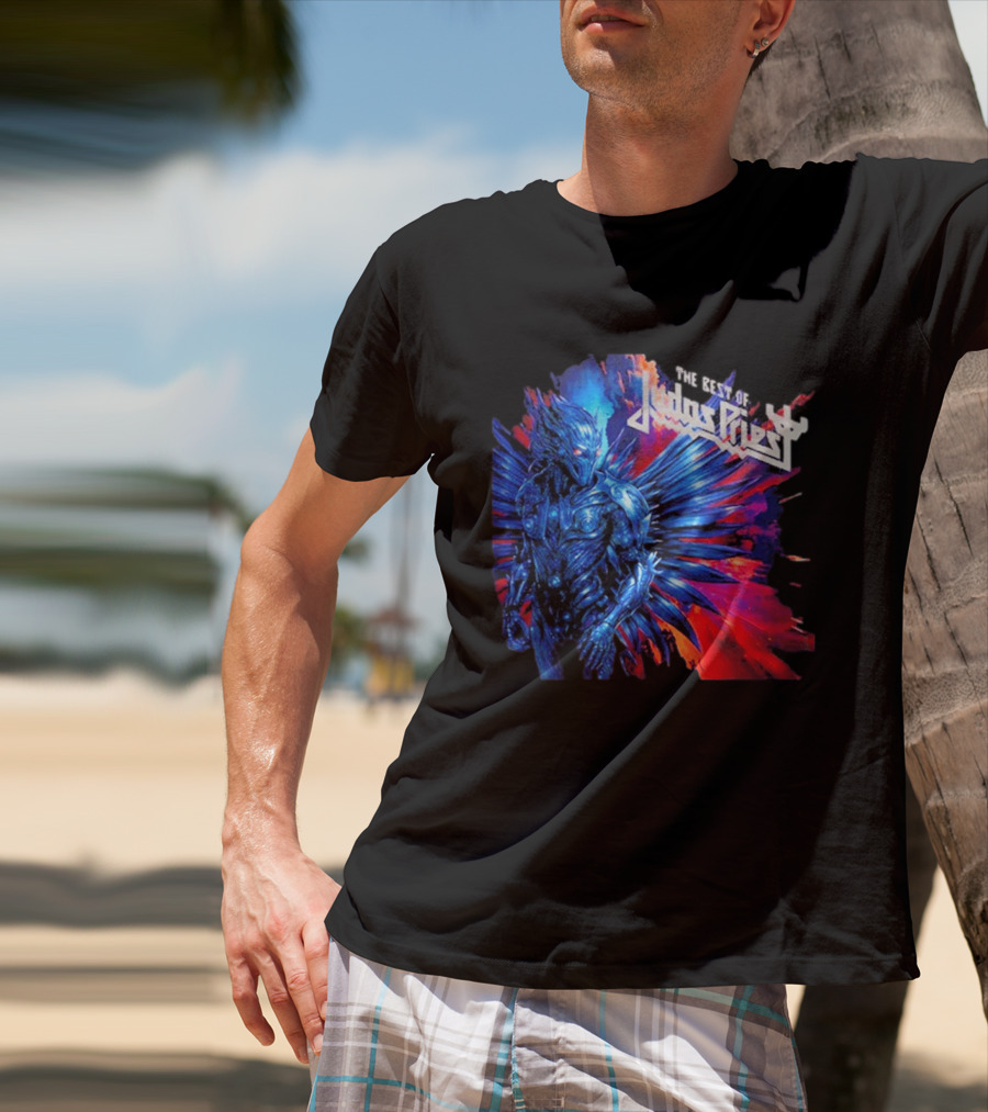 Judas Priest The Best Of 2026 New Album Robotic Blue Warrior T-Shirt