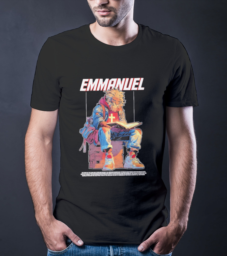 Emmanuel The Spirit Of The Lord God Is Upon Me Lion Reading To Comfort All That Mourn T-Shirt