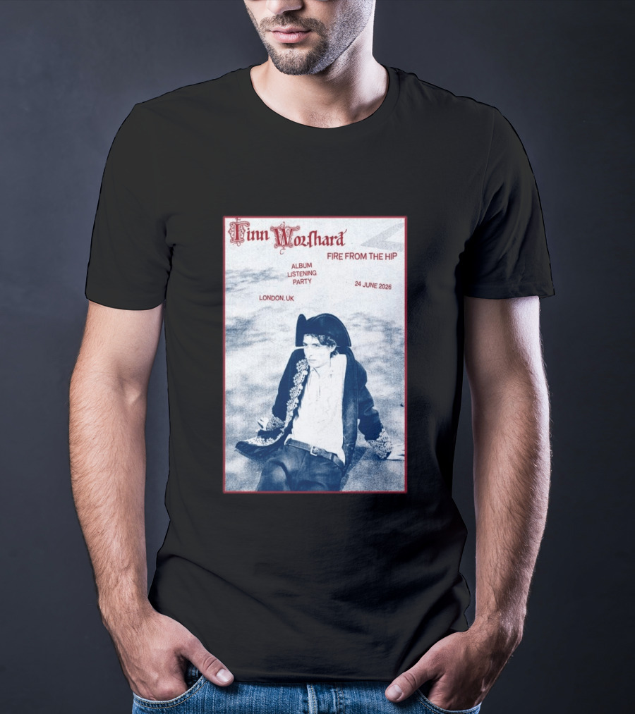 Finn Wolfhard Fire From The Hip Album Listening Party London UK June 24 2026 T-Shirt
