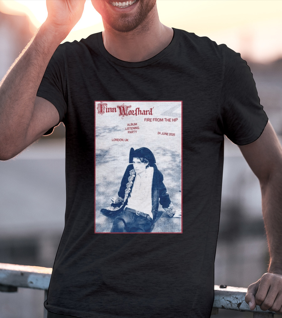 Finn Wolfhard Fire From The Hip Album Listening Party London UK June 24 2026 T-Shirt
