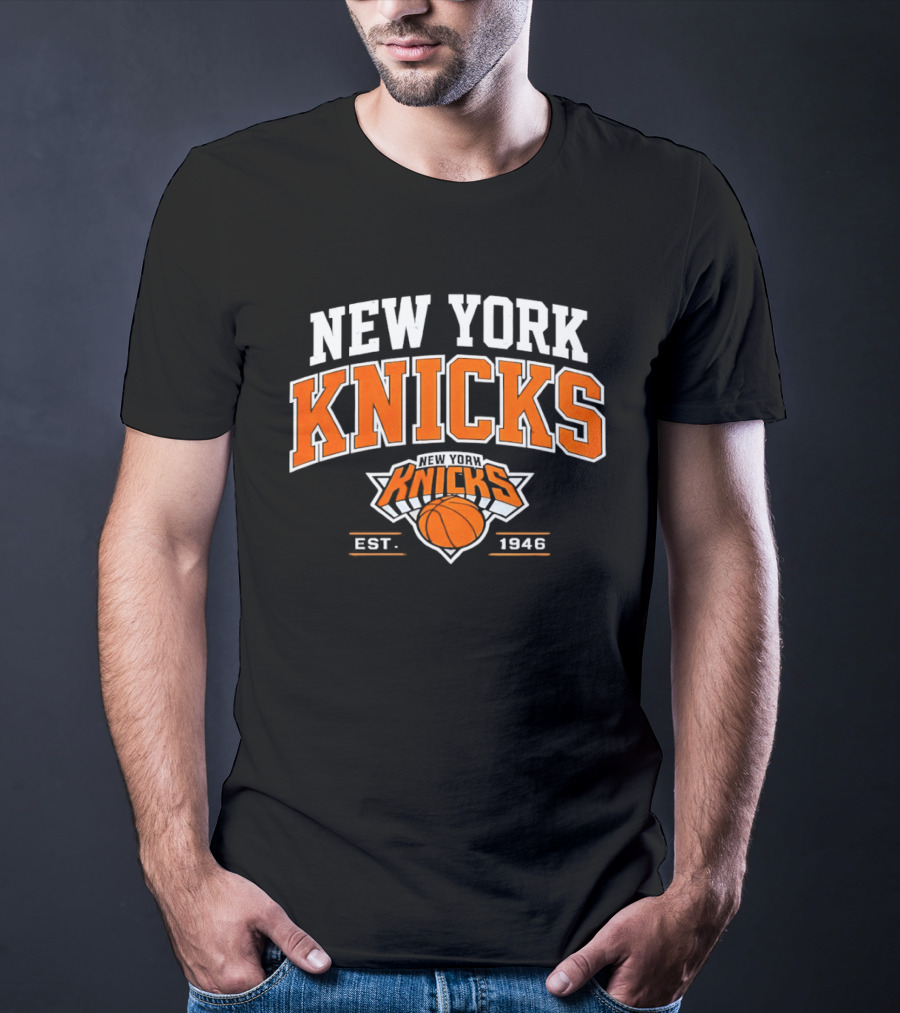 New York Knicks Est 1946 Basketball Team Orange T-Shirt