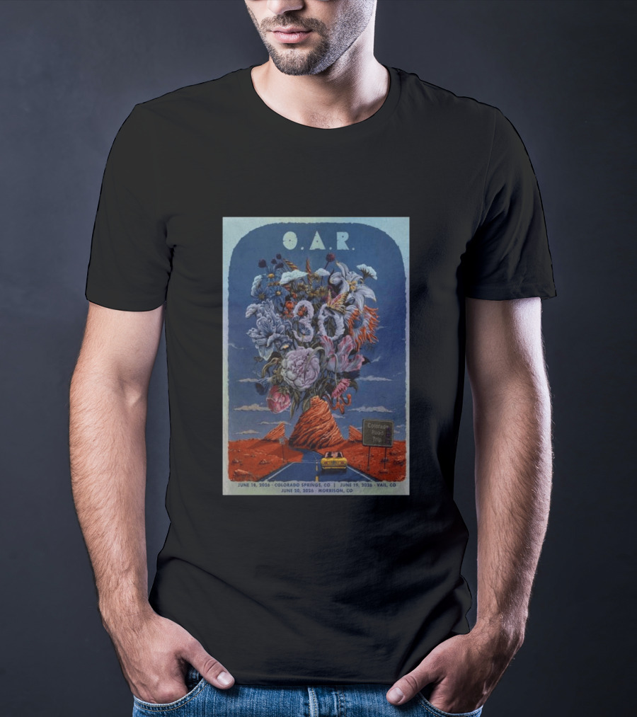 OAR 2026 Colorado Springs Vail Morrison Tour 30th Anniversary Road Trip Edition T-Shirt