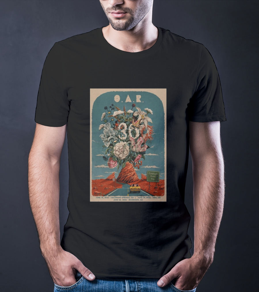 O.A.R. Colorado Road Trip 2026 June 18 Colorado Springs June 19 Vail June 20 Morrison Show T-Shirt