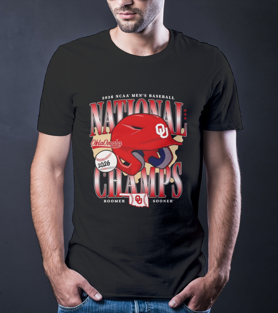 2026 NCAA Men's Baseball National Champs Oklahoma Sooners OklaOmaha Boomer T-Shirt