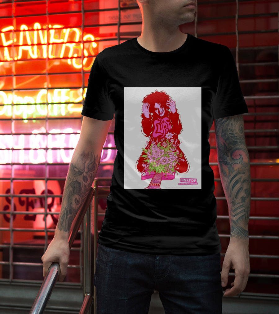 The Cure Pinkpop Festival Landgraaf Netherlands 20 June 2026 Exclusive Flowers And Guitar T-Shirt