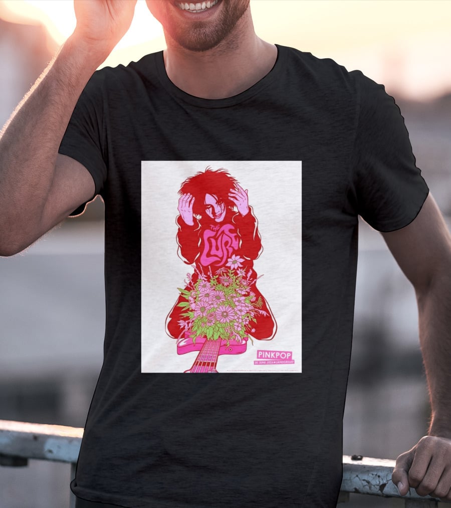 The Cure Pinkpop Festival Landgraaf Netherlands 20 June 2026 Exclusive Flowers And Guitar T-Shirt