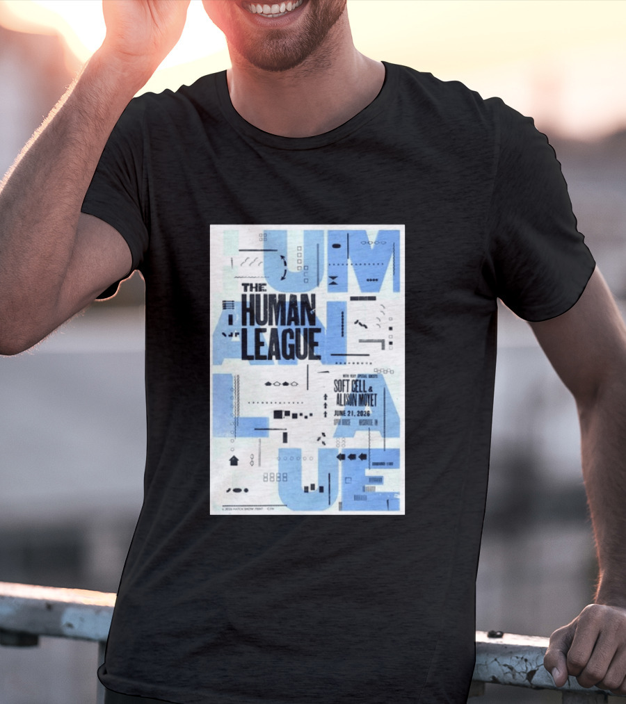 The Human League Soft Cell Alison Moyet June 21 2026 Nashville T-Shirt