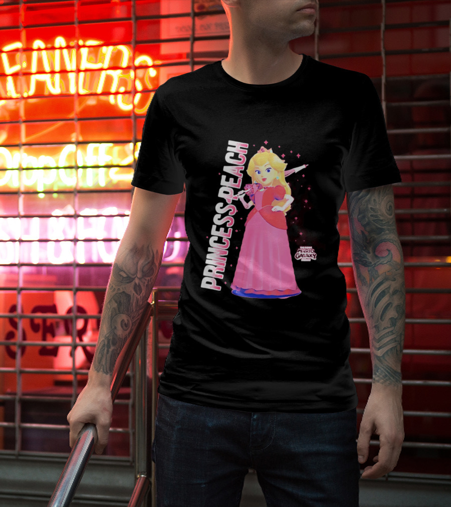 Super Mario Galaxy Movie Princess Peach Colorful Adventure T-Shirt