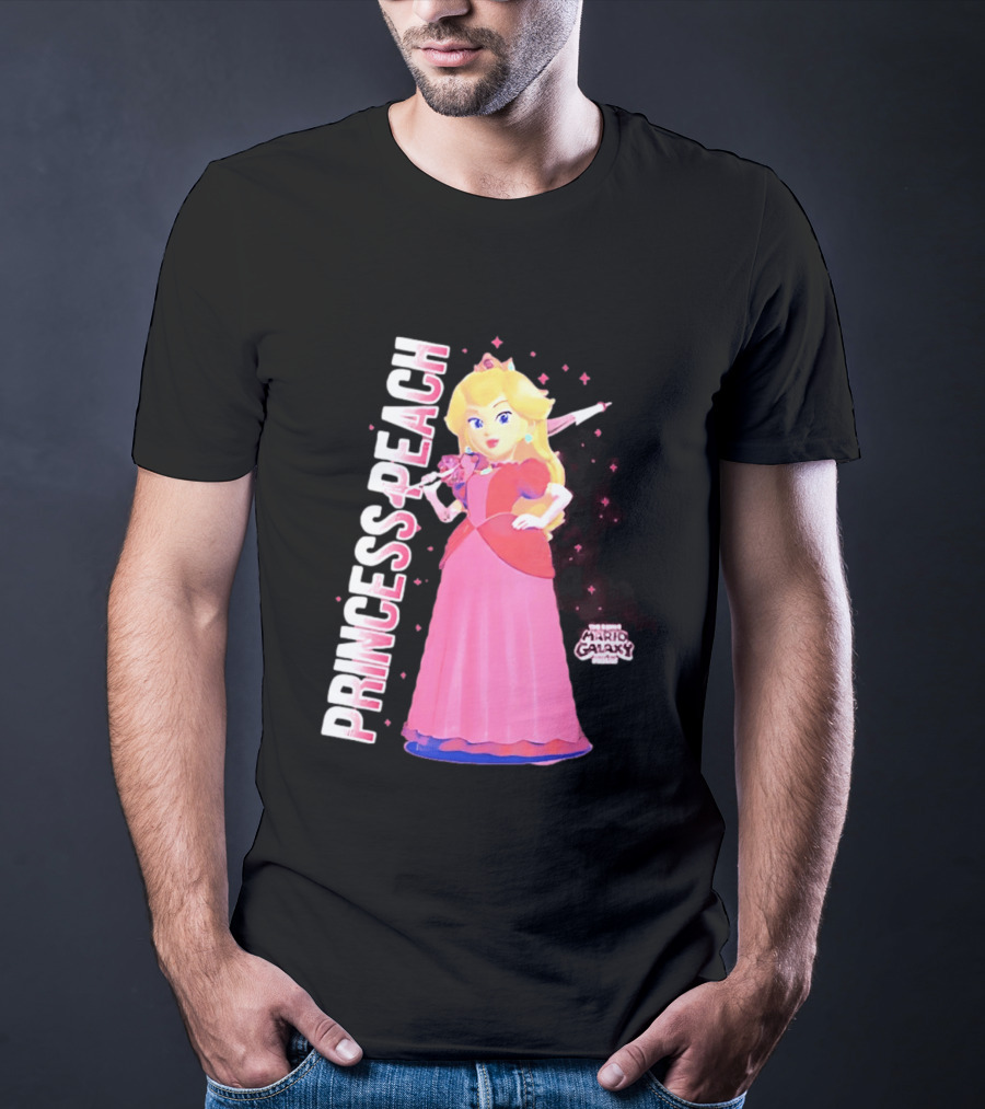 Super Mario Galaxy Movie Princess Peach Colorful Adventure T-Shirt
