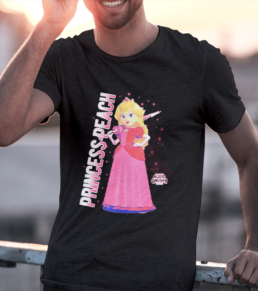 Super Mario Galaxy Movie Princess Peach Colorful Adventure T-Shirt