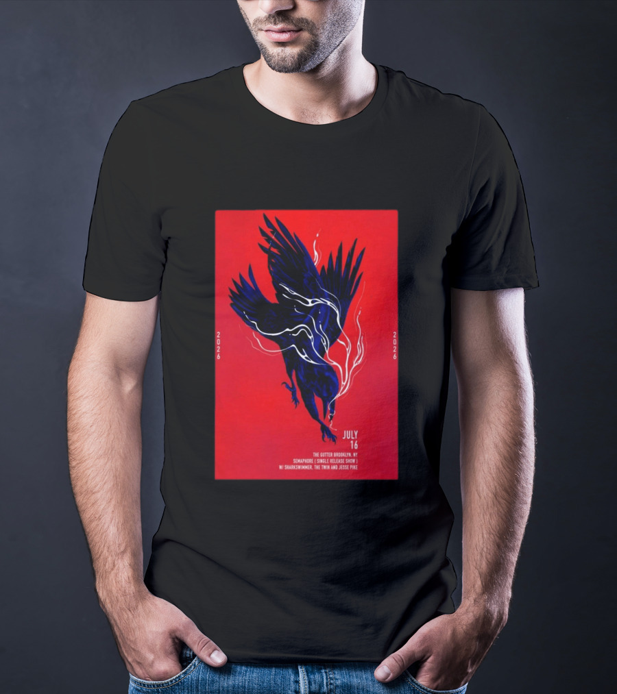 Semaphore Single Release Show The Gutter Brooklyn NY July 16 2026 With Sharkswimmer Jesse Pike T-Shirt
