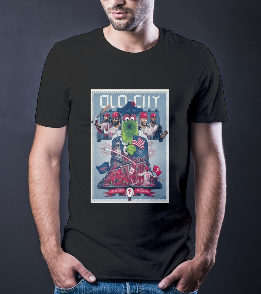 Old City Phillies I Love My Country Philadelphia T-Shirt