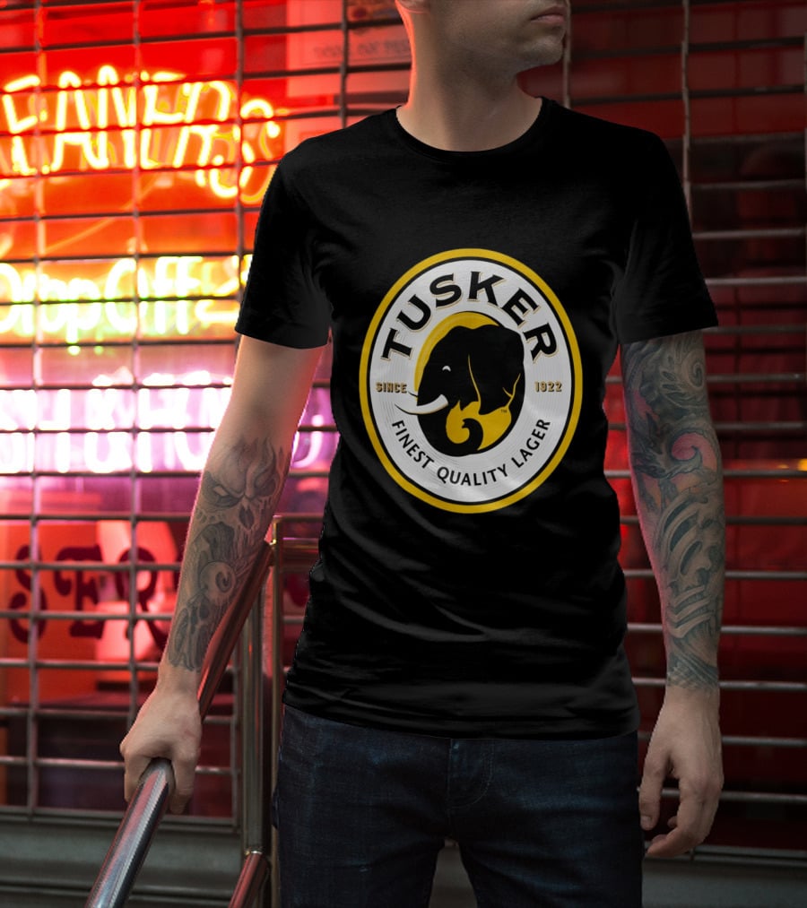 Tusker Elephant Finest Quality Lager Since 1922 T-Shirt