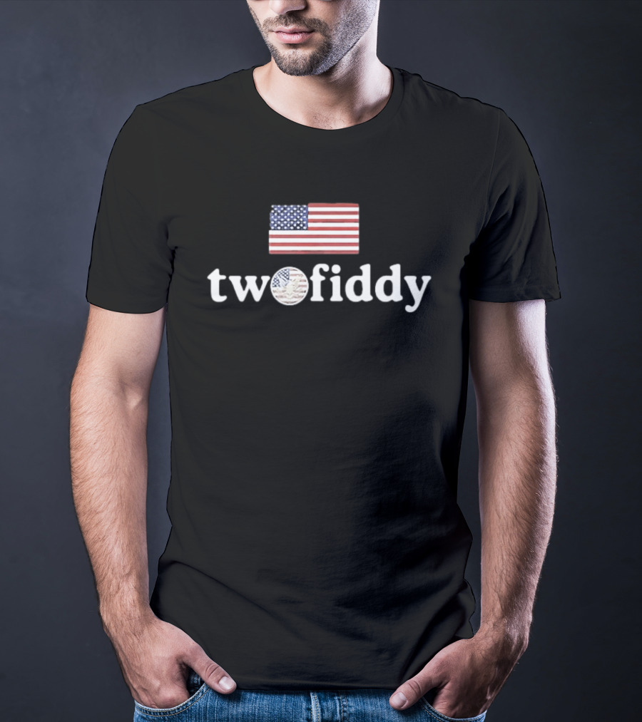 Two Fiddy American Flag Independence Celebration T-Shirt