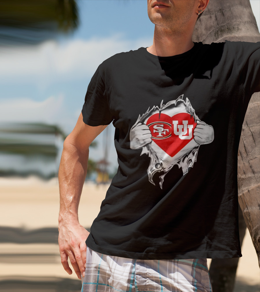 San Francisco 49ers Utah Utes It's In My Heart T-Shirt