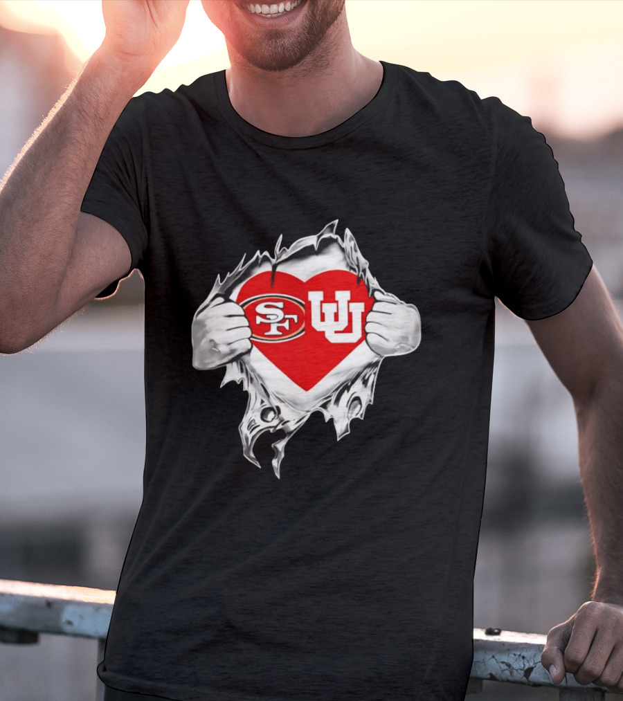 San Francisco 49ers Utah Utes It's In My Heart T-Shirt
