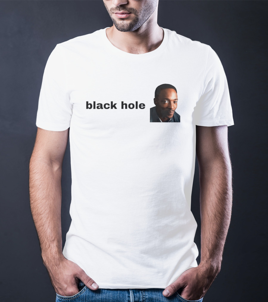 Black Hole Anthony Mackie Face T-Shirt