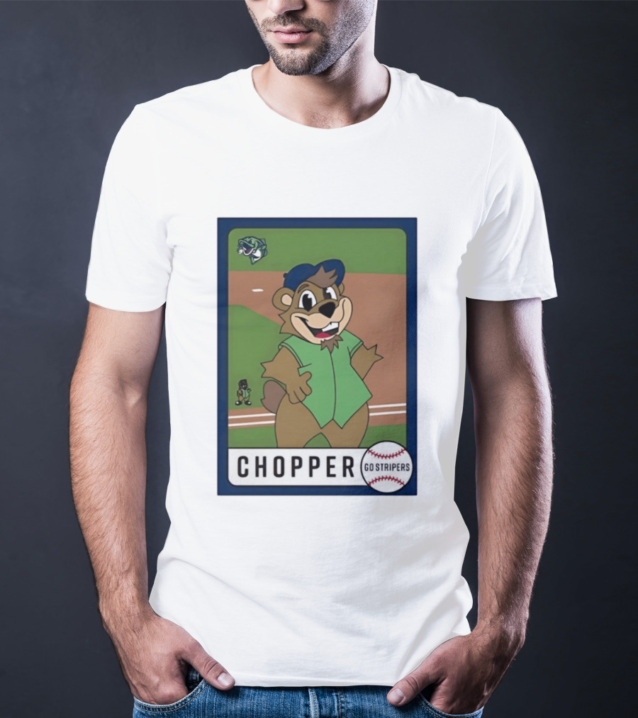 Chopper Gwinnett Stripers Baseball Card Go Stripers T-Shirt
