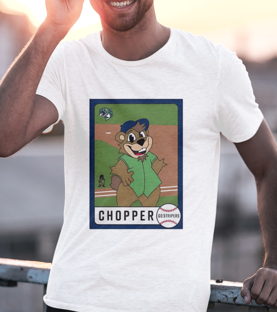 Chopper Gwinnett Stripers Baseball Card Go Stripers T-Shirt