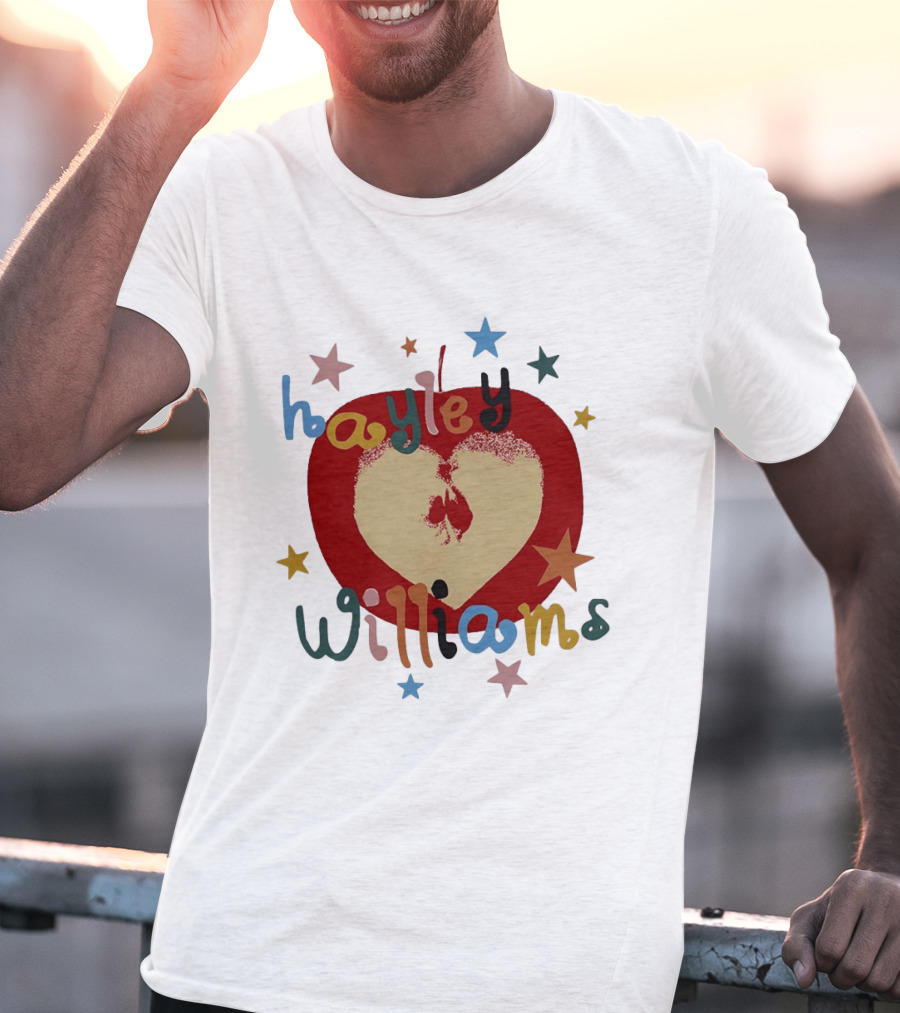 Hayley Williams Apple Heart Star Pop Colorful Letters T-Shirt